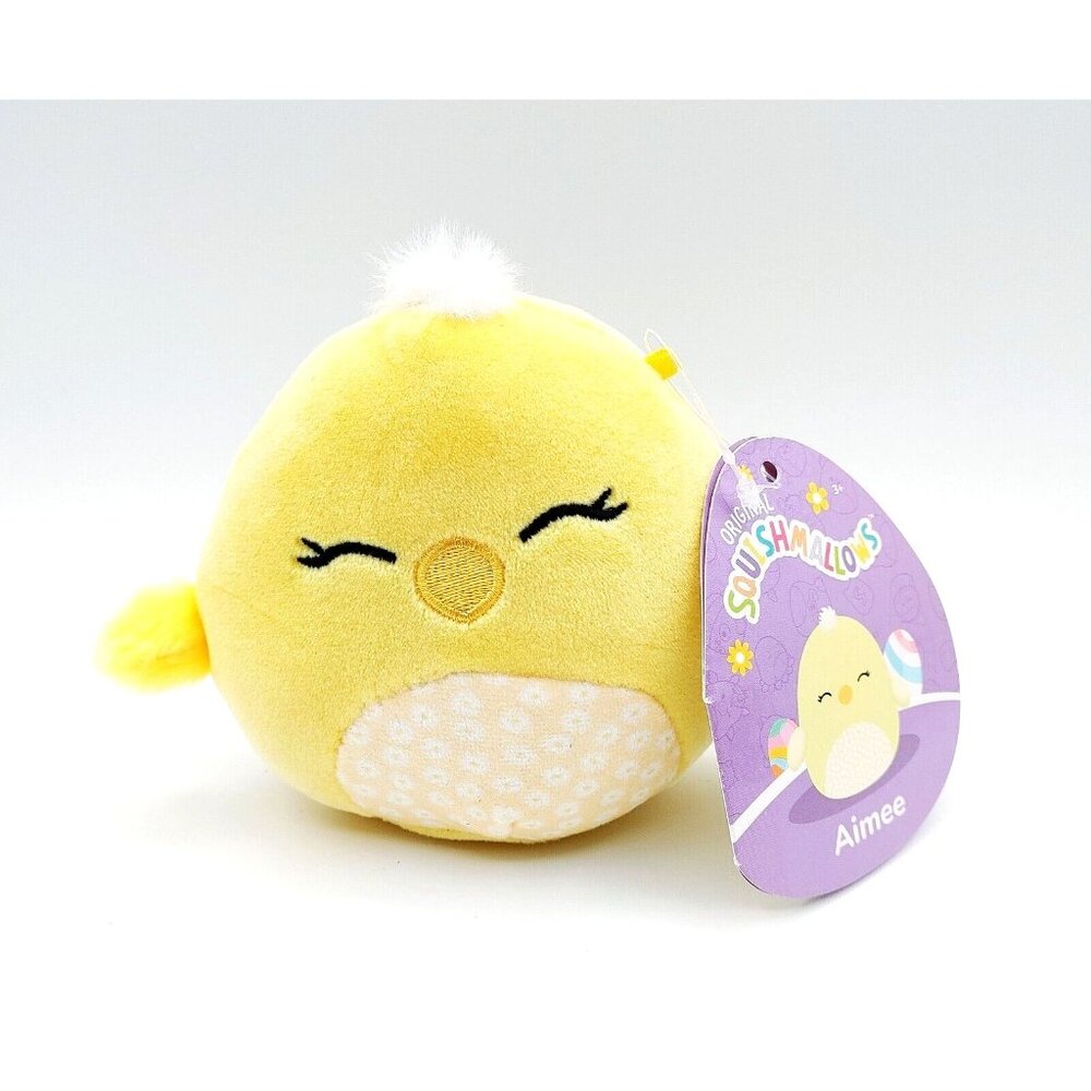 Squishmallows 5 inch Aimee the Chick Easter Plush Floral